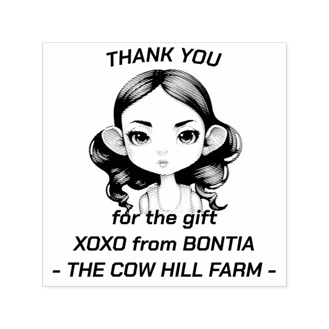 Carimbo Auto Entintado Festa de Garotas-Vacas (Design)