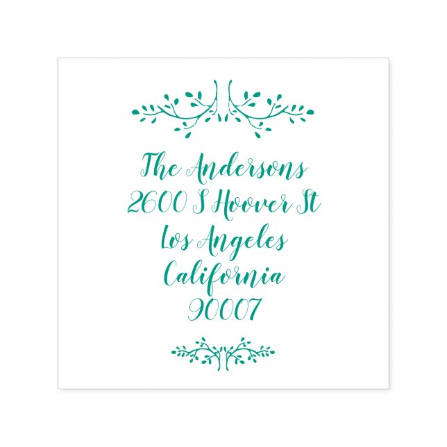 Carimbo Auto Entintado Festivo Folha de Natal Endereço Autopicante (Design)