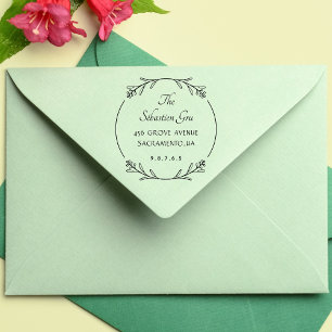 Carimbo Auto Entintado Fio Botânico Negrito