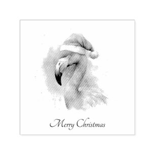 Carimbo Auto Entintado Flamingo Snowbird do Papai Noel, personalizado