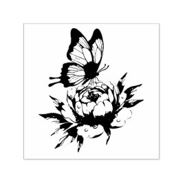 Carimbo Auto Entintado Flor