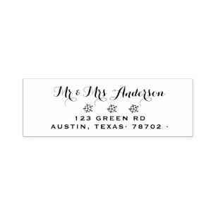 Carimbo Auto Entintado Flor-de-Boca-branca   Endereço de devolução Carimb