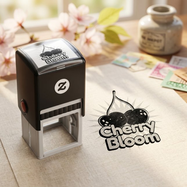 Carimbo Auto Entintado Flor de Cerejeira (Criador carregado)