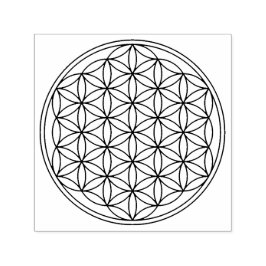 Carimbo Auto Entintado Flor de Vida / Blume des Lebens - preto sólido