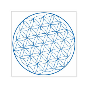 Carimbo Auto Entintado Flor de Vida Holográfica Geometria Sagrada