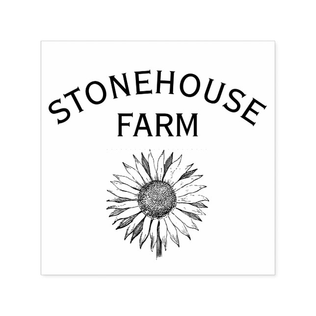 Carimbo Auto Entintado Floral Nome da sua empresa (Design)