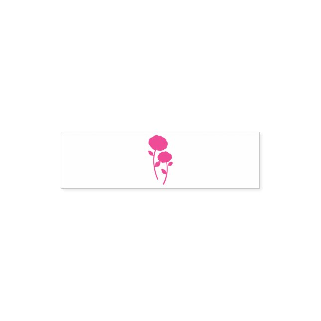 Carimbo Auto Entintado Flores de rosa (Design)