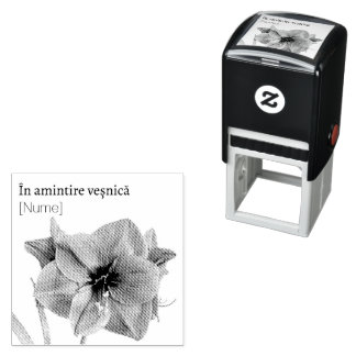 Carimbo Auto Entintado Flores para sempre