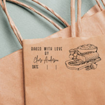 Folha de Nome Personalizado Pão Data Feita Com Amo
