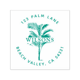 Carimbo Auto Entintado Folhas de Árvore Palm