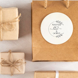 Carimbo Auto Entintado Folhas Elegantes feitas à mão com nome personaliza