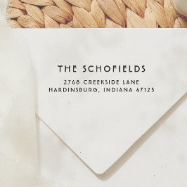 Carimbo Auto Entintado Fonte Família Nome Endereço de Devolução Simple Mo