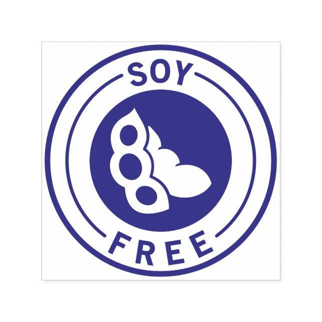 Carimbo Auto Entintado Food Allergy Icon Soy Free (Design)