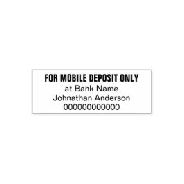 Carimbo Auto Entintado For Mobile Deposit Only Customer Name Banking App