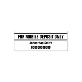 Carimbo Auto Entintado For Mobile Deposit Only Name Bank Account Number