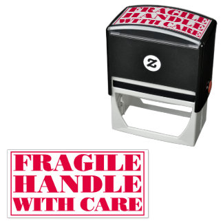 Carimbo Auto Entintado FRAGILE Handle With Care Fragile Parcel Delivery
