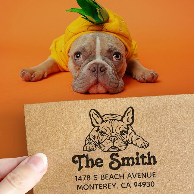 Carimbo Auto Entintado Francês Bulldog Dog Owner Gift Return (Criador carregado)