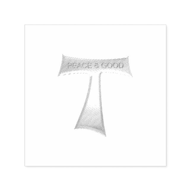 Carimbo Auto Entintado Franciscan Tau Cross Peace e Good Silver & Dourado (Design)