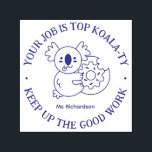 Carimbo Auto Entintado Funny Koala Pun Bom Trabalho Encorajamento Profess<br><div class="desc">Presente legal e engraçado para o professor. Excelente de encorajamento para o seu aluno. Bom trabalho, bom trabalho e continuação do bom trabalho. Personalize o texto para ajustado da sua ocasião. Use a Ferramenta Design para editar ainda mais o tipo de fonte, o tamanho da fonte e o espaçamento de...</div>