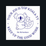 Carimbo Auto Entintado Funny Koala Pun Bom Trabalho Encorajamento Profess<br><div class="desc">Presente legal e engraçado para o professor. Excelente de encorajamento para o seu aluno. Bom trabalho, bom trabalho e continuação do bom trabalho. Personalize o texto para ajustado da sua ocasião. Use a Ferramenta Design para editar ainda mais o tipo de fonte, o tamanho da fonte e o espaçamento de...</div>