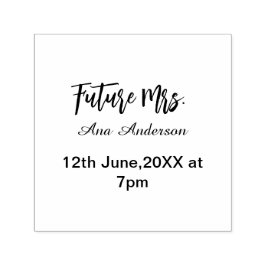 Carimbo Auto Entintado Futuro nome da sra noiva roxo cinza