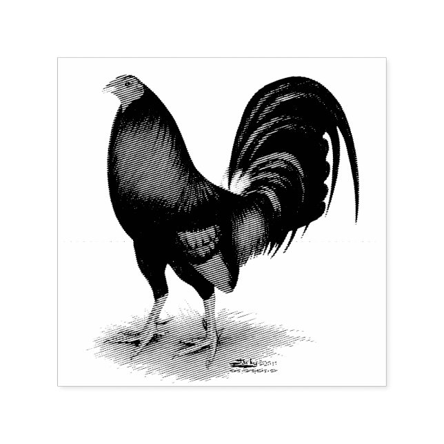 Carimbo Auto Entintado Gamecock: Vermelho escuro (Design)