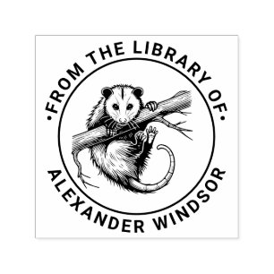 Carimbo Auto Entintado Garinha de Gambá no Galho #2 Nome do Livro da Bibl