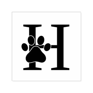 Carimbo Auto Entintado Gato-Cão - Impressão Sobre Solteiro Negrito Inicia