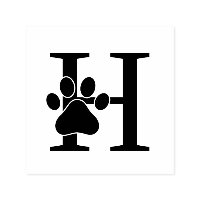 Carimbo Auto Entintado Gato-Cão - Impressão Sobre Solteiro Negrito Inicia (Design)