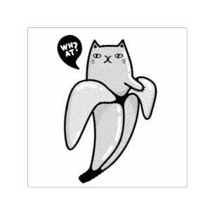 Carimbo Auto Entintado Gato na banana
