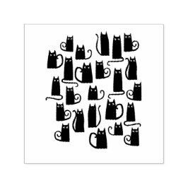 Carimbo Auto Entintado Gato Preto Cinto