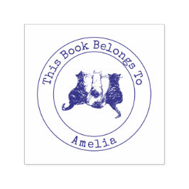 Carimbo Auto Entintado Gatos Bonitos Este Livro Pertence Ao Autocunho