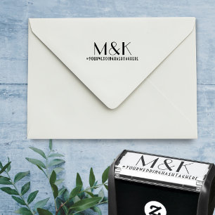 Carimbo Auto Entintado Gatsby Wedding Hashtag Deco Estilo de 1920