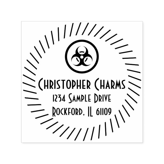 Carimbo Auto Entintado Gimmick com Sinais e Letras de Fontes - Quadro = b (Design)