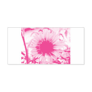 Carimbo Auto Entintado Girassol rosa pálido