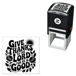 Carimbo Auto Entintado Give Thanks - Christian