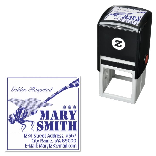 Carimbo Auto Entintado Golden Flangetail (In Situ)