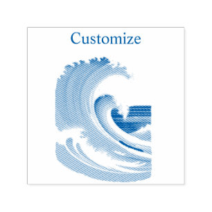 Carimbo Auto Entintado Grande Surfista de Onda Thunder_Cove