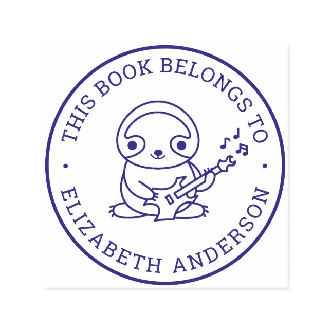 Carimbo Auto Entintado Guitarra, Guitarra, Livro Escolar (Design)