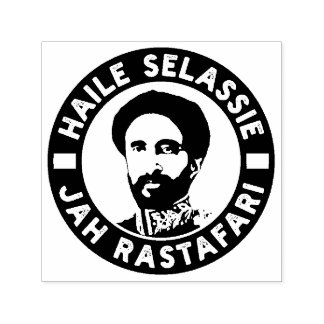 Carimbo Auto Entintado Haile Selassie I Jah Rastafari Arte em Madeira