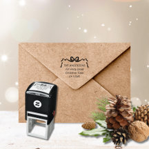 Hand Drawn Ribbon Bow Return Address 