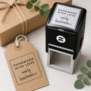 Carimbo Auto Entintado Handmade with Love   Modern Minimalist Stylish