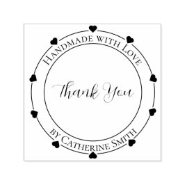 Carimbo Auto Entintado “Handmade with Love” Rubber Stamp