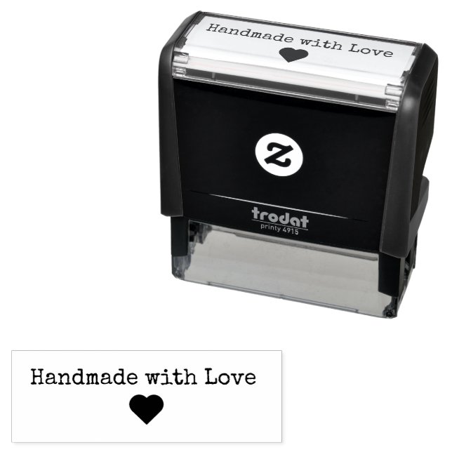 Carimbo Auto Entintado “Handmade with Love” Rubber Stamp (In Situ)