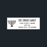 Carimbo Auto Entintado Hanukkah Chanukah Menorah Nome Endereço de Devoluç<br><div class="desc">Nome Menorah Hanukkah Endereço de retorno ==========</div>