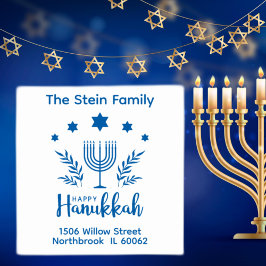 Carimbo Auto Entintado Happy Hanukkah