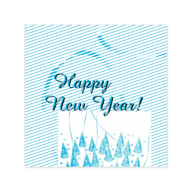 Carimbo Auto Entintado Happy New Year  (Design)