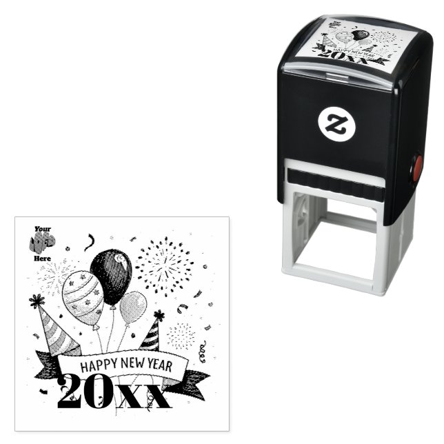 Carimbo Auto Entintado Happy New Year (In Situ)