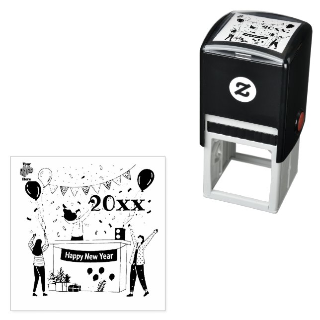 Carimbo Auto Entintado Happy New Year (In Situ)