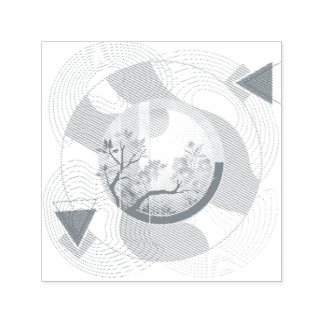 Carimbo Auto Entintado Harmonious Orange Blossom Circles